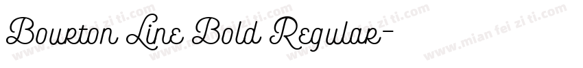Bourton Line Bold Regular字体转换